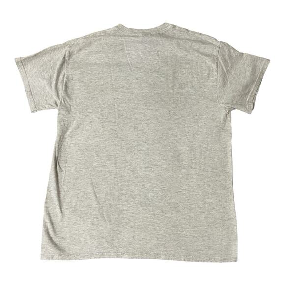 Gildan Heavy Cotton Graphic T Shirt Sz Medium Gray Groovy Mushroom Hippie Retro - Picture 3 of 7